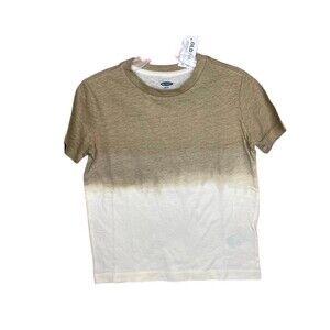 Old Navy Shirt Ombre Short Sleeve Beige Brown Size 5